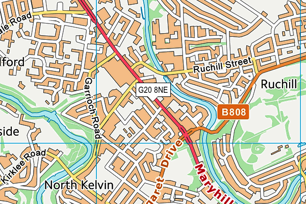 G20 8NE map - OS VectorMap District (Ordnance Survey)