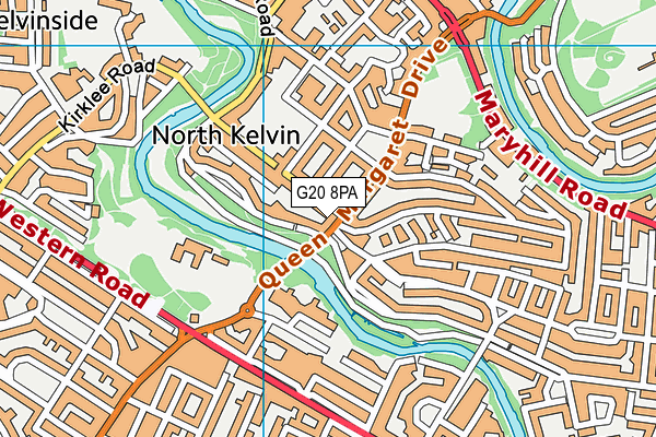 G20 8PA map - OS VectorMap District (Ordnance Survey)