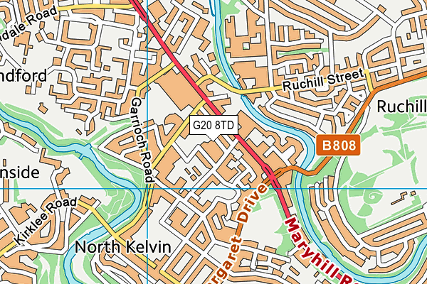 G20 8TD map - OS VectorMap District (Ordnance Survey)
