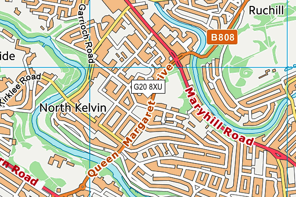 G20 8XU map - OS VectorMap District (Ordnance Survey)