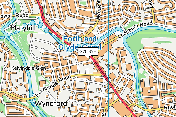G20 8YE map - OS VectorMap District (Ordnance Survey)