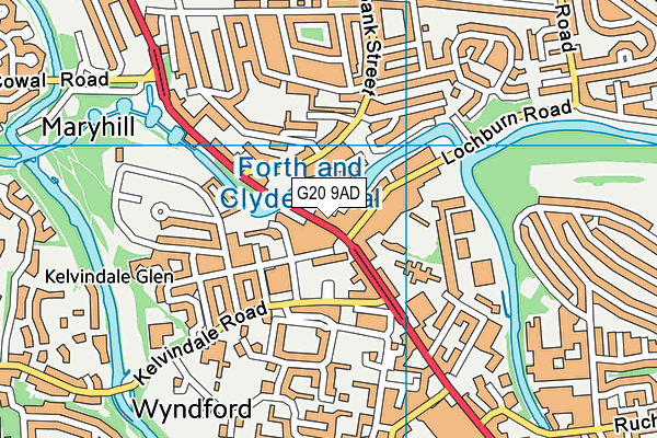 G20 9AD map - OS VectorMap District (Ordnance Survey)