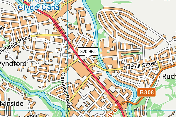 G20 9BD map - OS VectorMap District (Ordnance Survey)