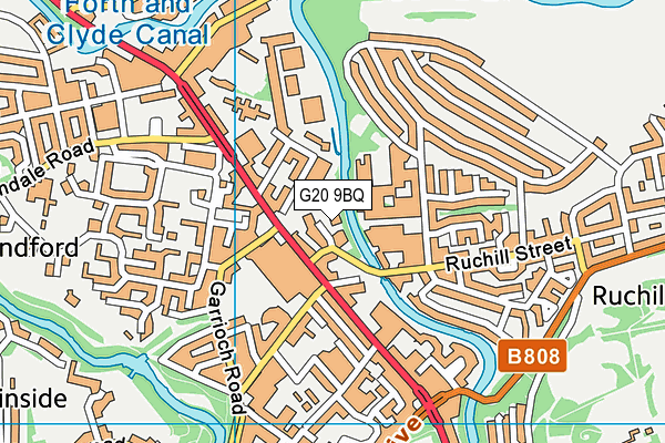 G20 9BQ map - OS VectorMap District (Ordnance Survey)