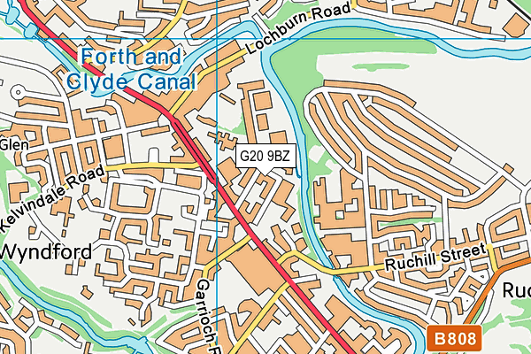 G20 9BZ map - OS VectorMap District (Ordnance Survey)