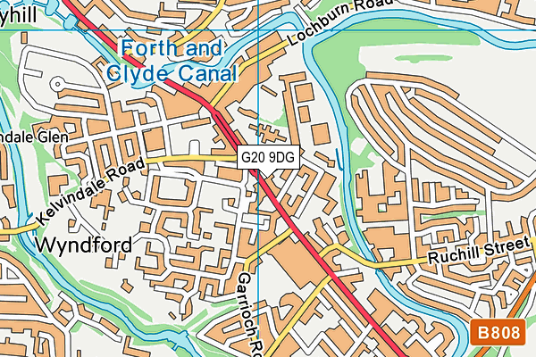 G20 9DG map - OS VectorMap District (Ordnance Survey)