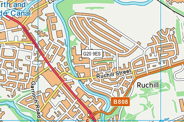 G20 9ES map - OS VectorMap District (Ordnance Survey)