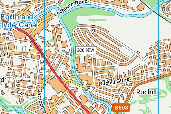 G20 9EW map - OS VectorMap District (Ordnance Survey)