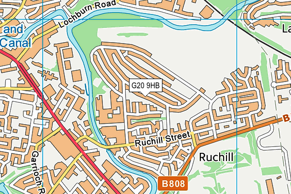 G20 9HB map - OS VectorMap District (Ordnance Survey)