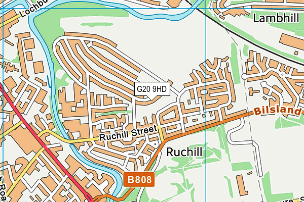 G20 9HD map - OS VectorMap District (Ordnance Survey)