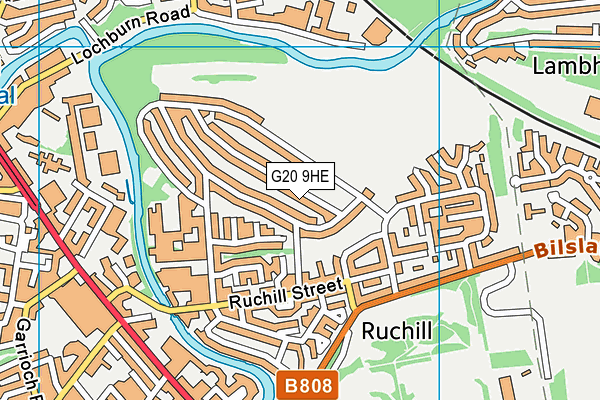 G20 9HE map - OS VectorMap District (Ordnance Survey)