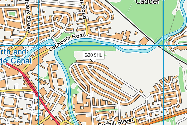 G20 9HL map - OS VectorMap District (Ordnance Survey)