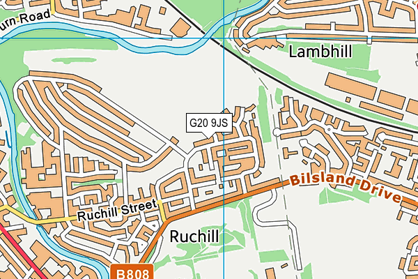 G20 9JS map - OS VectorMap District (Ordnance Survey)