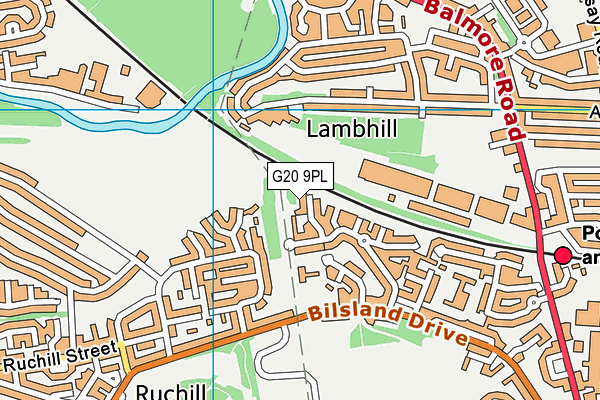 G20 9PL map - OS VectorMap District (Ordnance Survey)