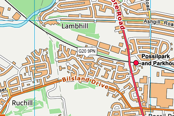 G20 9PN map - OS VectorMap District (Ordnance Survey)