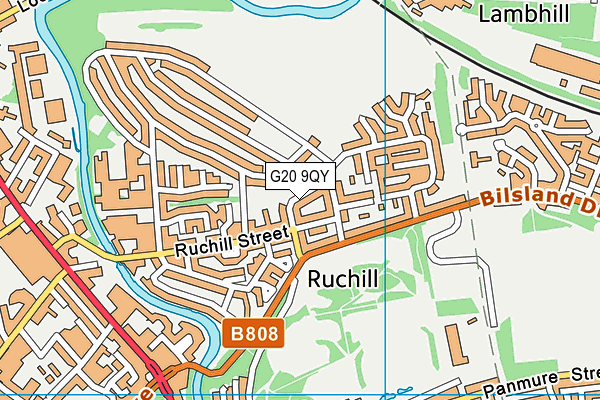 G20 9QY map - OS VectorMap District (Ordnance Survey)