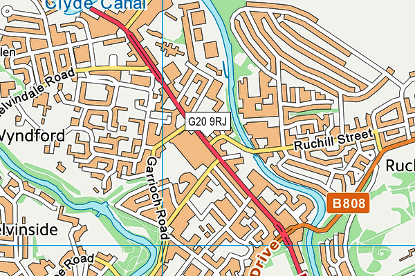 G20 9RJ map - OS VectorMap District (Ordnance Survey)