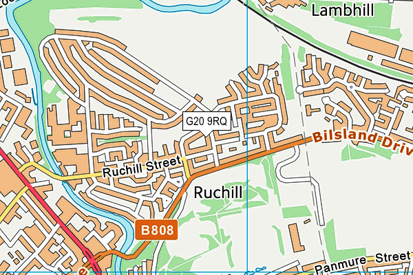 G20 9RQ map - OS VectorMap District (Ordnance Survey)