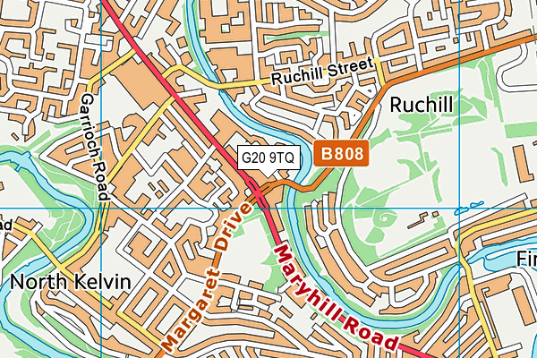 G20 9TQ map - OS VectorMap District (Ordnance Survey)