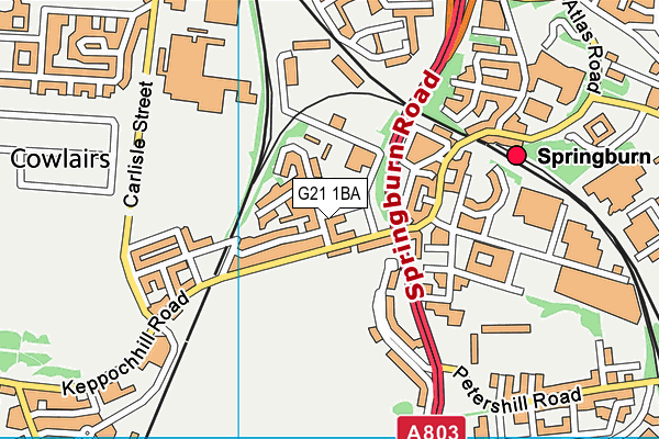 G21 1BA map - OS VectorMap District (Ordnance Survey) G21 1BA map - OS VectorMap District (Ordnance Survey)
