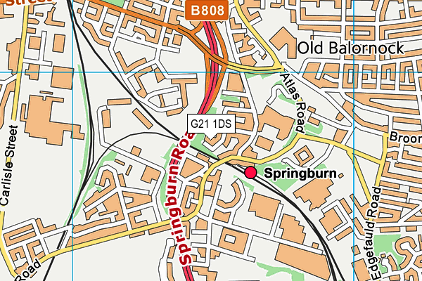 G21 1DS map - OS VectorMap District (Ordnance Survey)