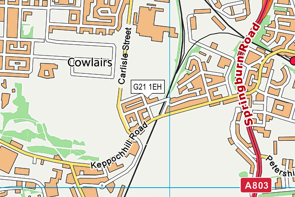 G21 1EH map - OS VectorMap District (Ordnance Survey)