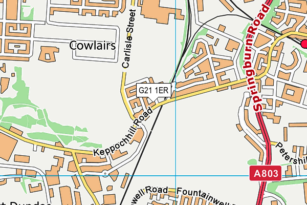 G21 1ER map - OS VectorMap District (Ordnance Survey)