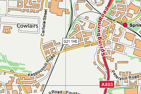 G21 1HE map - OS VectorMap District (Ordnance Survey)