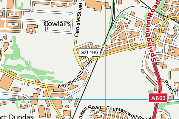 G21 1HG map - OS VectorMap District (Ordnance Survey)