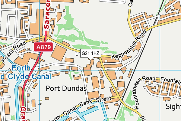 G21 1HZ map - OS VectorMap District (Ordnance Survey)