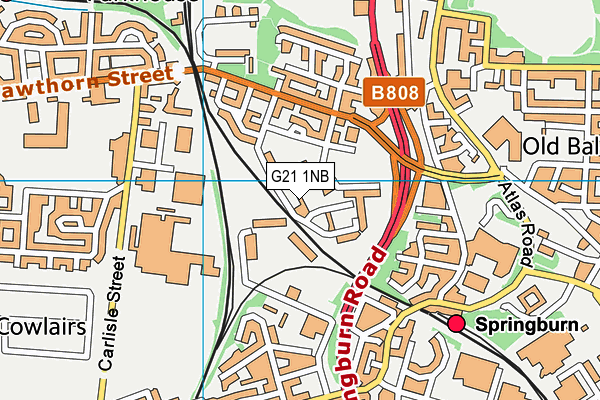G21 1NB map - OS VectorMap District (Ordnance Survey)