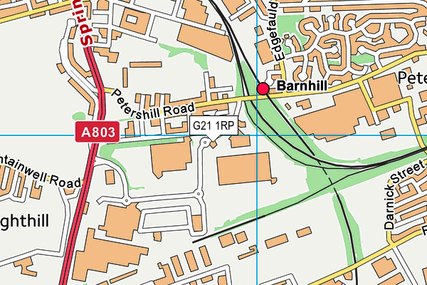 G21 1RP map - OS VectorMap District (Ordnance Survey)