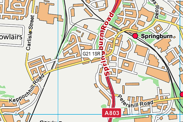 G21 1SR map - OS VectorMap District (Ordnance Survey)