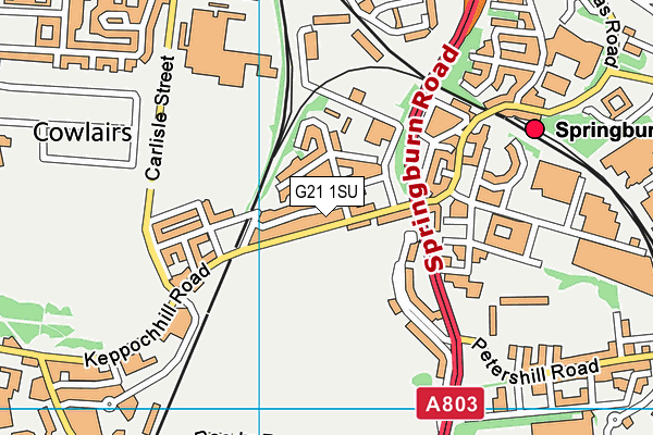 G21 1SU map - OS VectorMap District (Ordnance Survey)