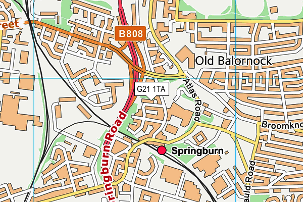 G21 1TA map - OS VectorMap District (Ordnance Survey) G21 1TA map - OS VectorMap District (Ordnance Survey)