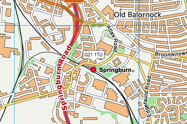 G21 1TU map - OS VectorMap District (Ordnance Survey)