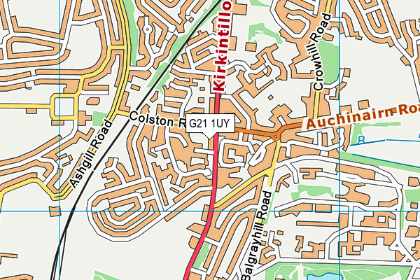G21 1UY map - OS VectorMap District (Ordnance Survey)