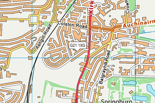 G21 1XG map - OS VectorMap District (Ordnance Survey) G21 1XG map - OS VectorMap District (Ordnance Survey)