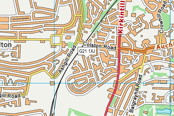 G21 1XJ map - OS VectorMap District (Ordnance Survey) G21 1XJ map - OS VectorMap District (Ordnance Survey)