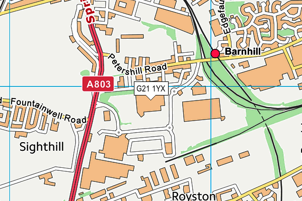 G21 1YX map - OS VectorMap District (Ordnance Survey) G21 1YX map - OS VectorMap District (Ordnance Survey)