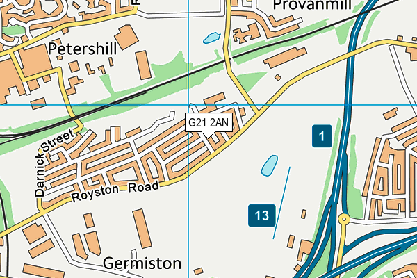 G21 2AN map - OS VectorMap District (Ordnance Survey) G21 2AN map - OS VectorMap District (Ordnance Survey)