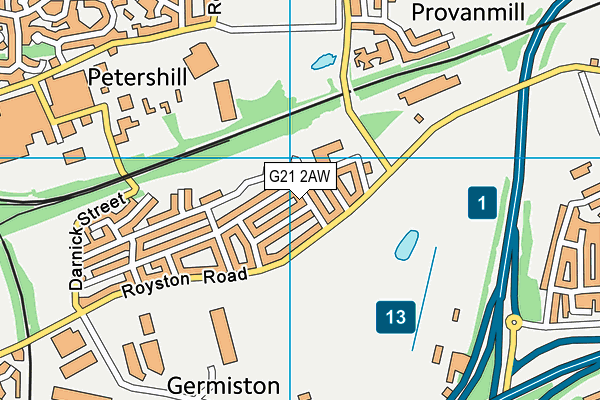 G21 2AW map - OS VectorMap District (Ordnance Survey) G21 2AW map - OS VectorMap District (Ordnance Survey)