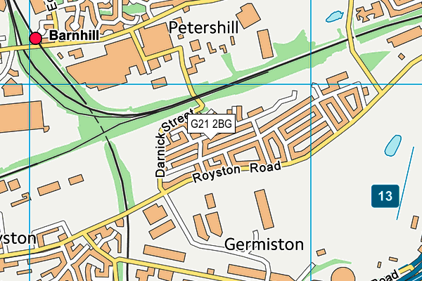 G21 2BG map - OS VectorMap District (Ordnance Survey) G21 2BG map - OS VectorMap District (Ordnance Survey)
