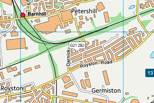 G21 2BJ map - OS VectorMap District (Ordnance Survey) G21 2BJ map - OS VectorMap District (Ordnance Survey)