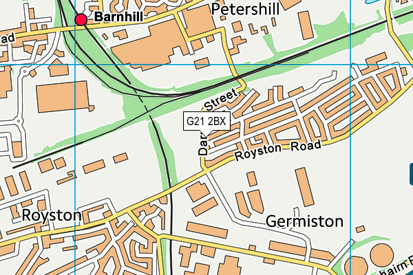 G21 2BX map - OS VectorMap District (Ordnance Survey) G21 2BX map - OS VectorMap District (Ordnance Survey)