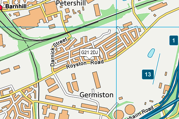 G21 2DJ map - OS VectorMap District (Ordnance Survey) G21 2DJ map - OS VectorMap District (Ordnance Survey)