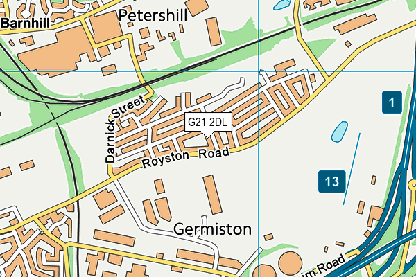 G21 2DL map - OS VectorMap District (Ordnance Survey) G21 2DL map - OS VectorMap District (Ordnance Survey)