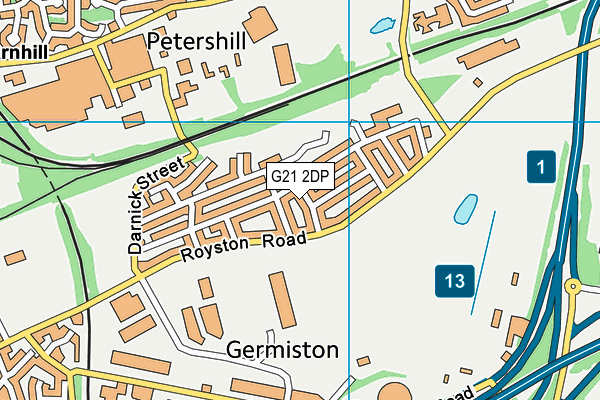 G21 2DP map - OS VectorMap District (Ordnance Survey) G21 2DP map - OS VectorMap District (Ordnance Survey)