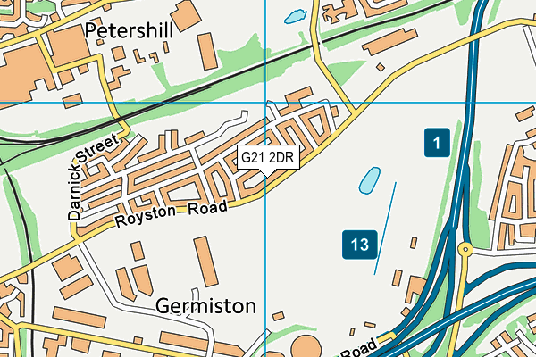 G21 2DR map - OS VectorMap District (Ordnance Survey) G21 2DR map - OS VectorMap District (Ordnance Survey)
