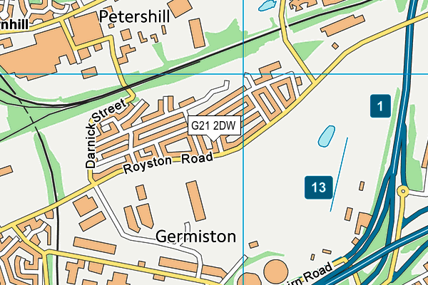 G21 2DW map - OS VectorMap District (Ordnance Survey) G21 2DW map - OS VectorMap District (Ordnance Survey)